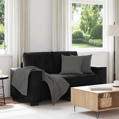 Zweisitzer-Sofa Schwarz 120 cm Samt