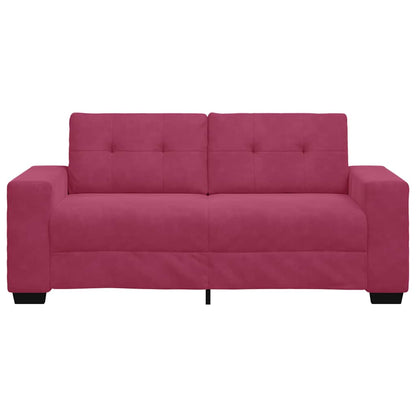 Zweisitzer-Sofa Weinrot 140 cm Samt