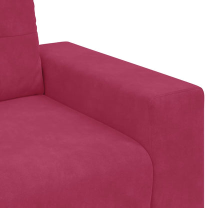 Zweisitzer-Sofa Weinrot 140 cm Samt