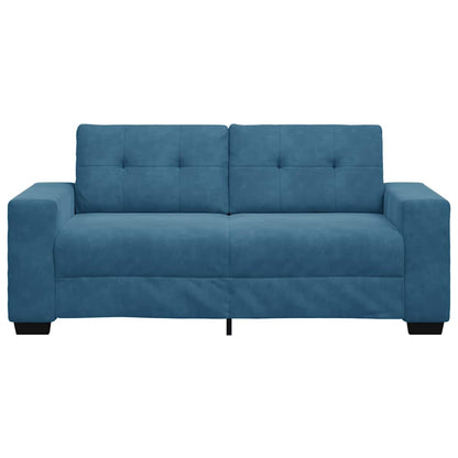 Zweisitzer-Sofa Blau 140 cm Samt