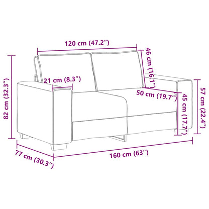 2-Sitzer-Sofa Dunkelgrün 120 cm Stoff
