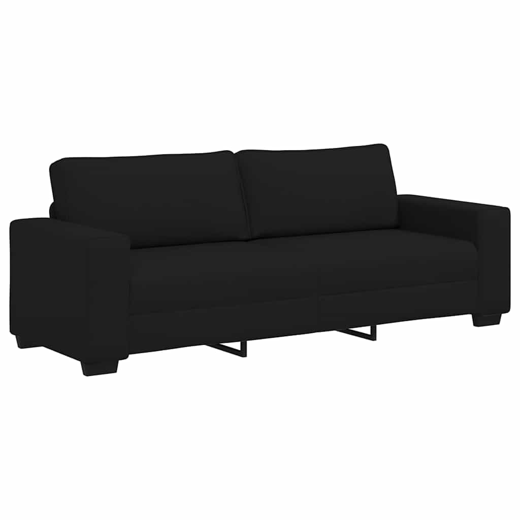 3-Sitzer-Sofa Schwarz 180 cm Stoff