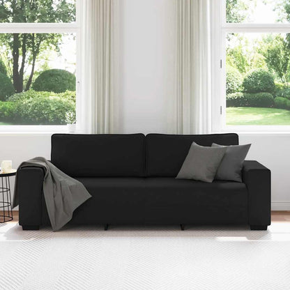 3-Sitzer-Sofa Schwarz 180 cm Stoff