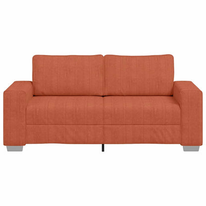 Zweisitzer-Sofa Rot Orange 140 cm Cordstoff