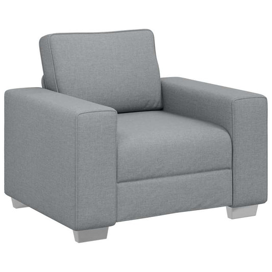 Sofa mit Kissen Hellgrau 100 x 77 x 82 cm Stoff