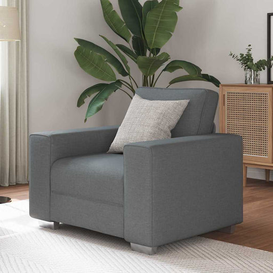 Sofa mit Kissen Dunkelgrau 100 x 77 x 82 cm Stoff