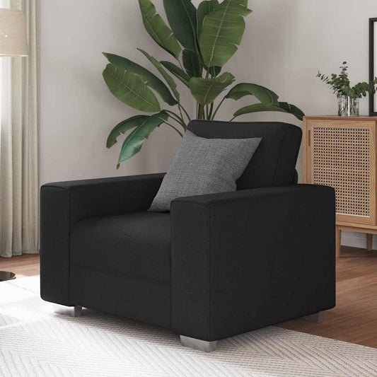 Sofa mit Kissen Schwarz 100 x 77 x 82 cm Stoff