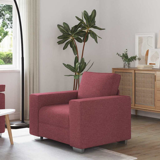 Sofa mit Kissen Weinrot 100 x 77 x 82 cm Stoff