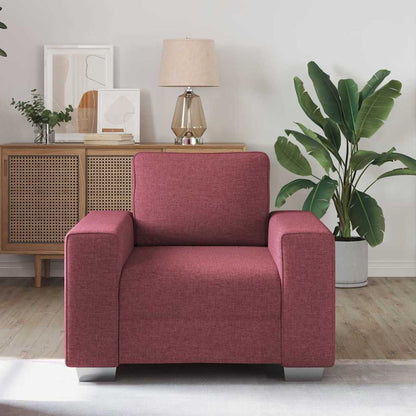 Sofa mit Kissen Weinrot 100 x 77 x 82 cm Stoff