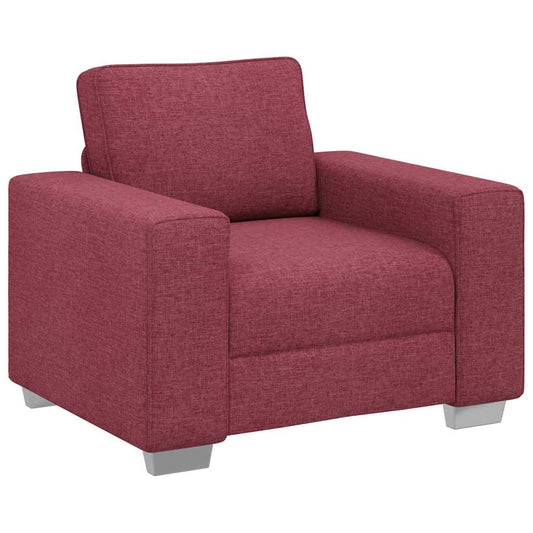 Sofa mit Kissen Weinrot 100 x 77 x 82 cm Stoff