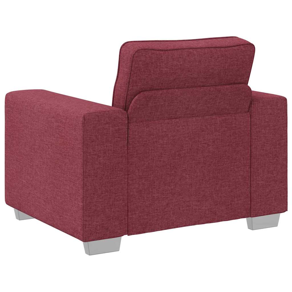 Sofa mit Kissen Weinrot 100 x 77 x 82 cm Stoff