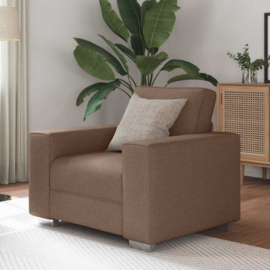 Sofa mit Kissen Braun 100 x 77 x 82 cm Stoff