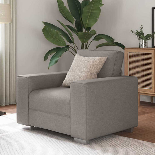 Sofa mit Kissen Taupe 100 x 77 x 82 cm Stoff