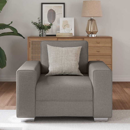 Sofa mit Kissen Taupe 100 x 77 x 82 cm Stoff