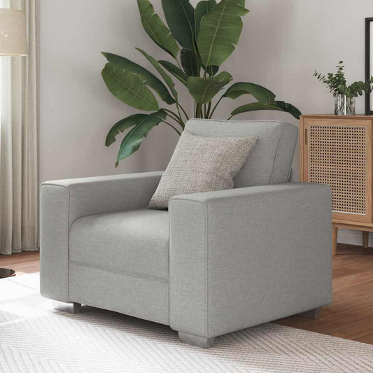 Sofa mit Kissen Wolken-Grau 100 x 77 x 82 cm Stoff