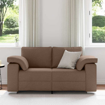 Sofa mit Kissen Braun 160 x 77 x 82 cm Stoff