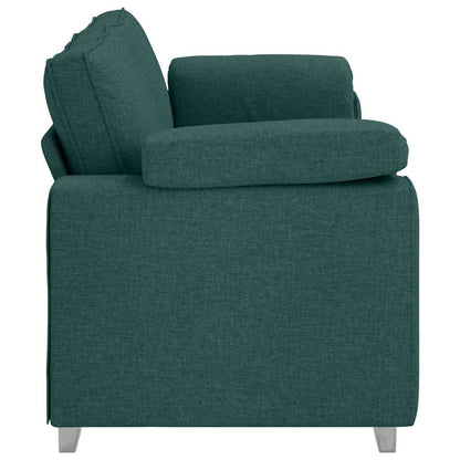 Sofa mit Kissen Dunkelgrün 219 x 77 x 82 cm Stoff