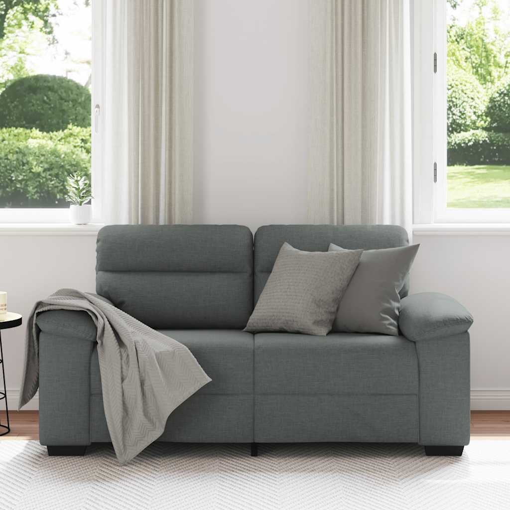 2-Sitzer-Sofa Dunkelgrau 120 cm Stoff