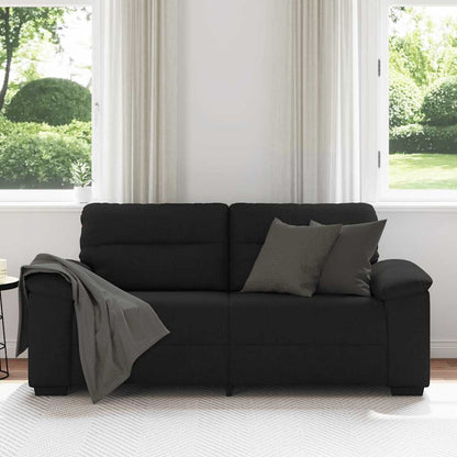 2-Sitzer-Sofa Schwarz 140 cm Stoff