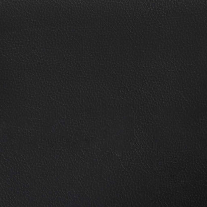 2-Sitzer-Sofa Schwarz 120 cm Kunstleder