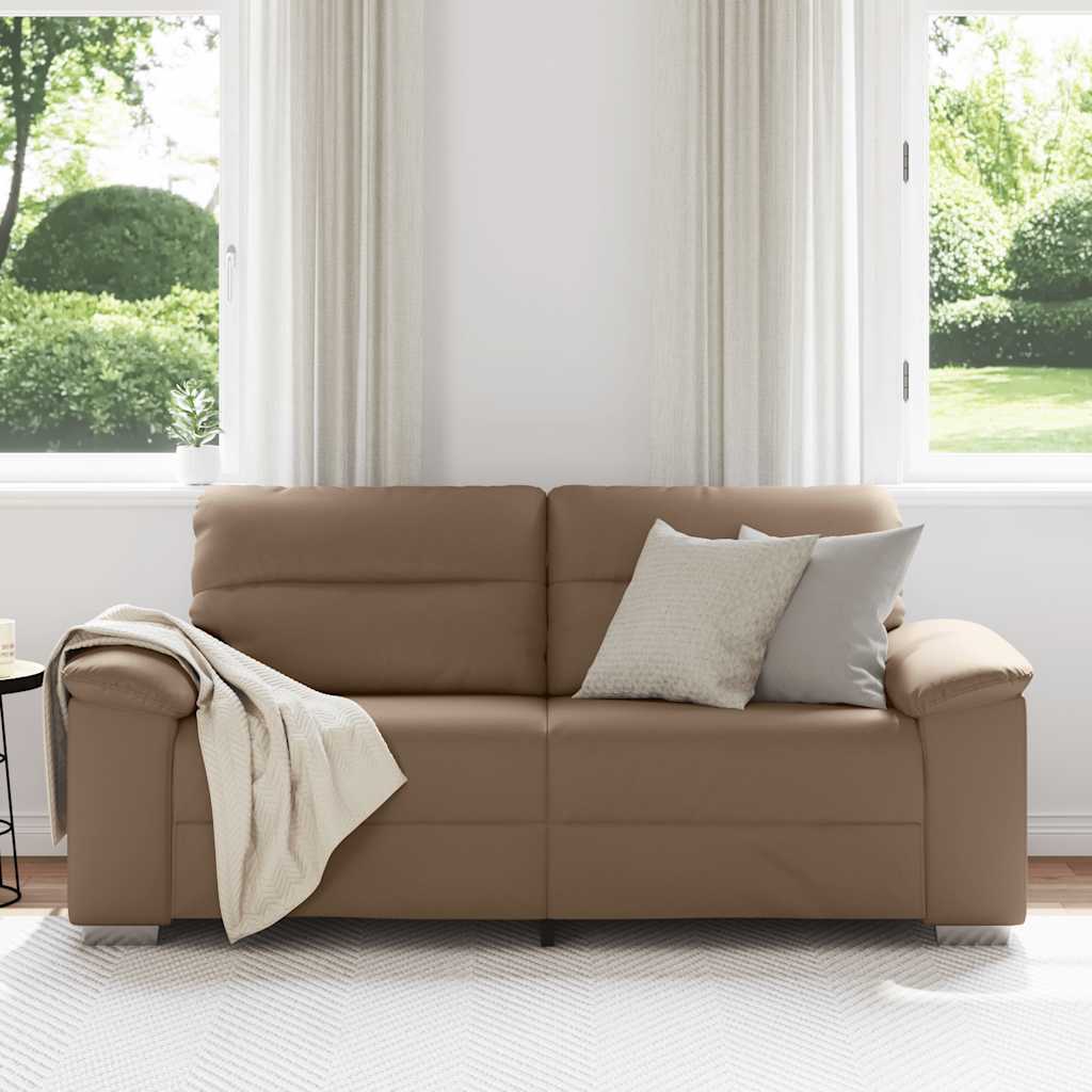 2-Sitzer-Sofa Cappuccino 140 cm Kunstleder