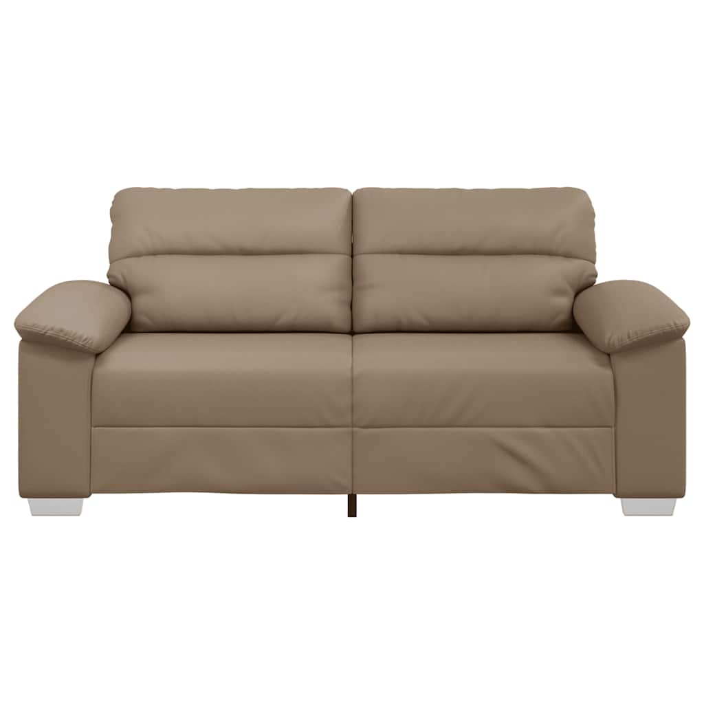 2-Sitzer-Sofa Cappuccino 140 cm Kunstleder
