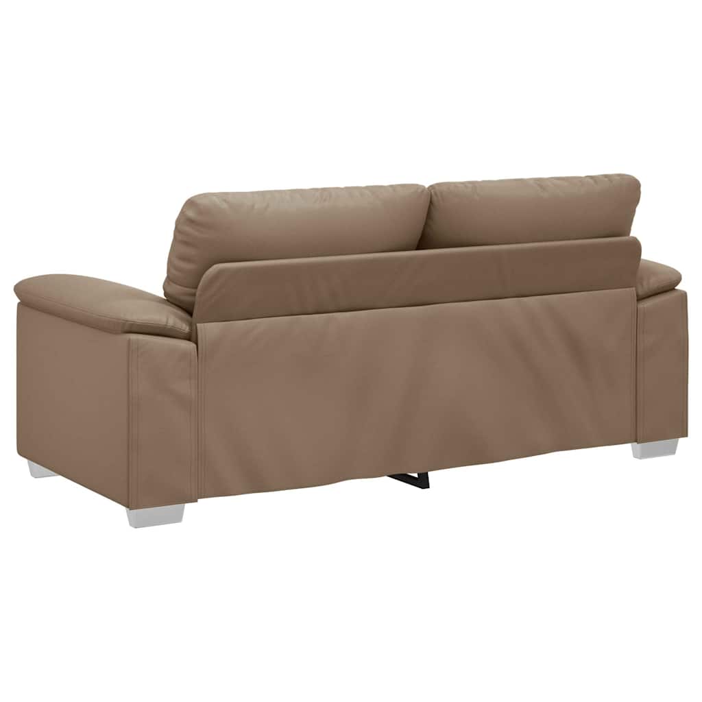 2-Sitzer-Sofa Cappuccino 140 cm Kunstleder