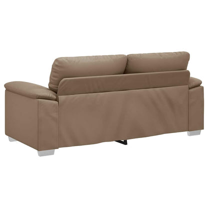 2-Sitzer-Sofa Cappuccino 140 cm Kunstleder