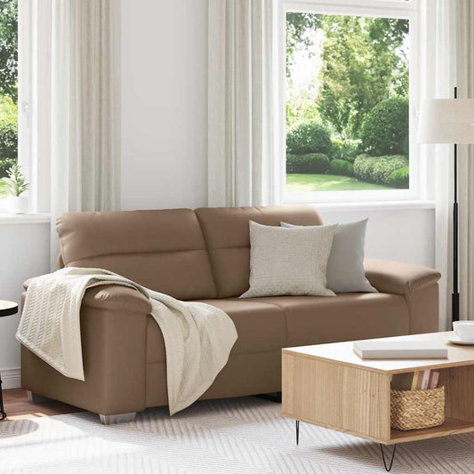 2-Sitzer-Sofa Cappuccino 140 cm Kunstleder