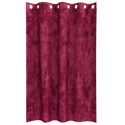 Vorhang mit Vorhängen 2 pcs Weinrot 175 x 140 cm Samt