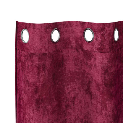 Vorhang mit Vorhängen 2 pcs Weinrot 245 x 140 cm Samt