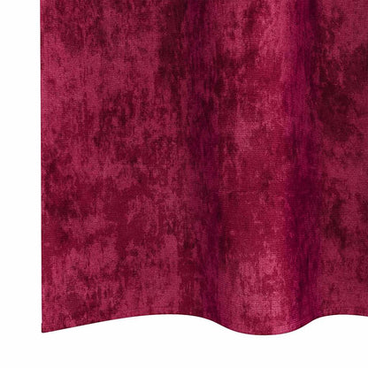 Vorhang mit Vorhängen 2 pcs Weinrot 245 x 140 cm Samt