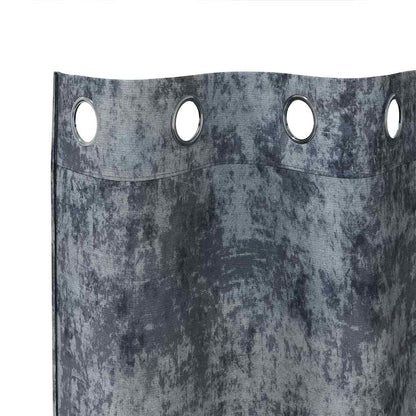 Vorhang mit Vorhängen 2 pcs Silber Grau 175 x 140 cm Samt