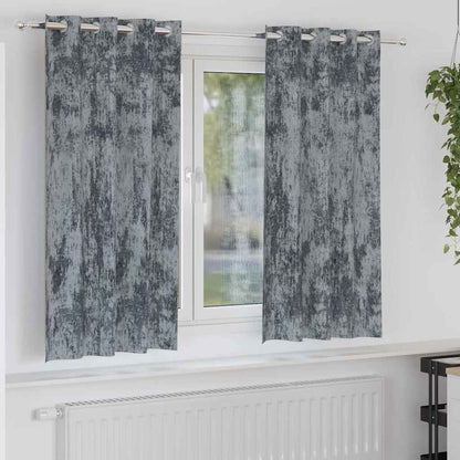Vorhang mit Vorhängen 2 pcs Silber Grau 175 x 140 cm Samt