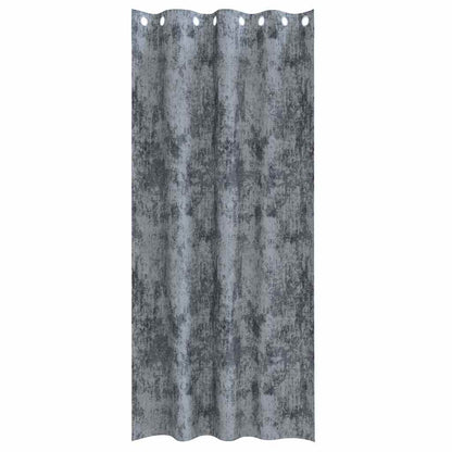 Vorhang mit Vorhängen 2 pcs Silbergrau 245 x 140 cm Samt