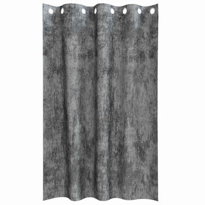 Vorhang mit Vorhängen 2 pcs Grau 175 x 140 cm Samt