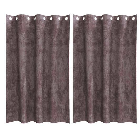 Vorhang mit Vorhängen 2 pcs Braun 175 x 140 cm Samt