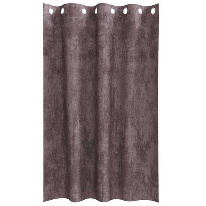 Vorhang mit Vorhängen 2 pcs Braun 175 x 140 cm Samt