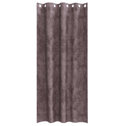 Vorhang mit Vorhängen 2 pcs Braun 225 x 140 cm Samt