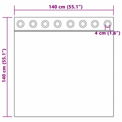 Vorhang mit Vorhängen 2 pcs Creme 140 x 140 cm Samt