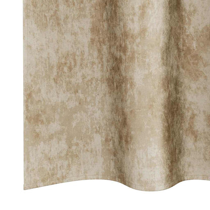 Vorhang mit Vorhängen 2 pcs Creme 175 x 140 cm Samt