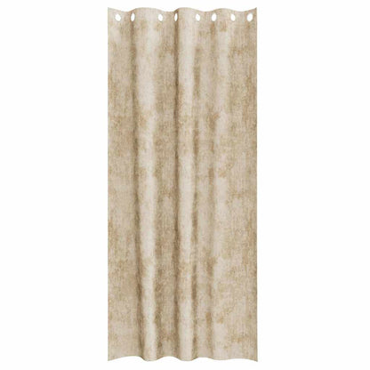 Vorhang mit Vorhängen 2 pcs Creme 225 x 140 cm Samt