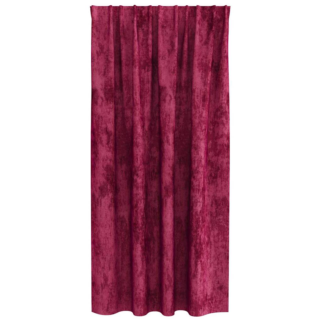 Vorhang mit Vorhängen 2 pcs Weinrot 175 x 140 cm Samt