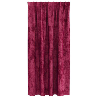 Vorhang mit Vorhängen 2 pcs Weinrot 175 x 140 cm Samt