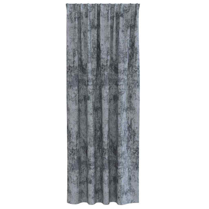 Vorhang mit Vorhängen 2 pcs Silbergrau 245 x 140 cm Samt