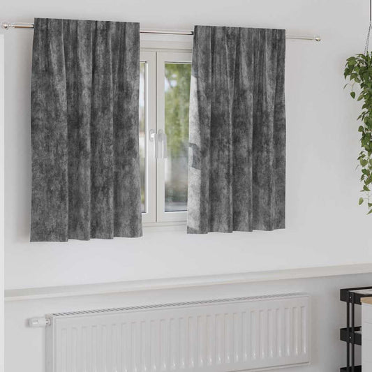 Vorhang mit Vorhängen 2 pcs Grau 140 x 140 cm Samt