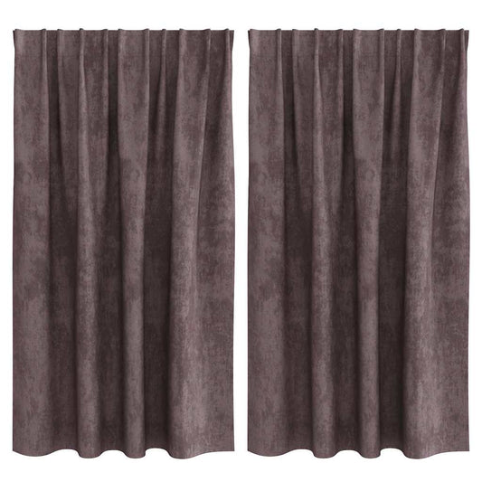 Vorhang mit Vorhängen 2 pcs Braun 140 x 140 cm Samt