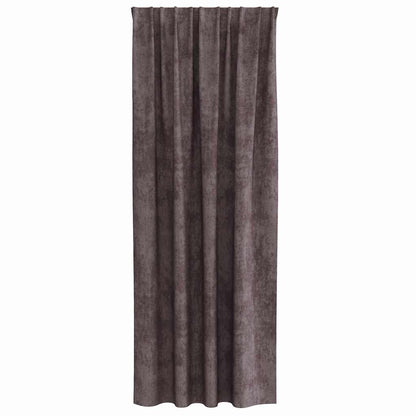 Vorhang mit Vorhängen 2 pcs Braun 245 x 140 cm Samt