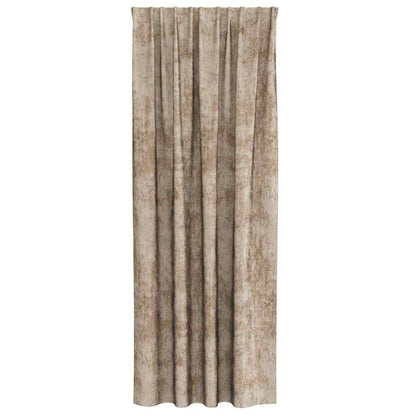 Vorhang mit Vorhängen 2 pcs Champagner 260 x 140 cm Samt