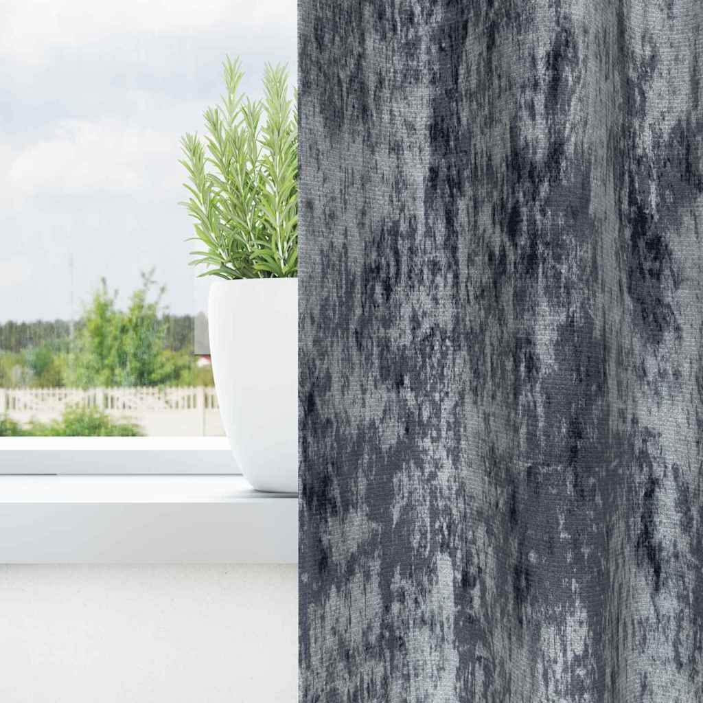 Vorhang mit Vorhängen 2 pcs Silber Grau 140 x 140 cm Samt